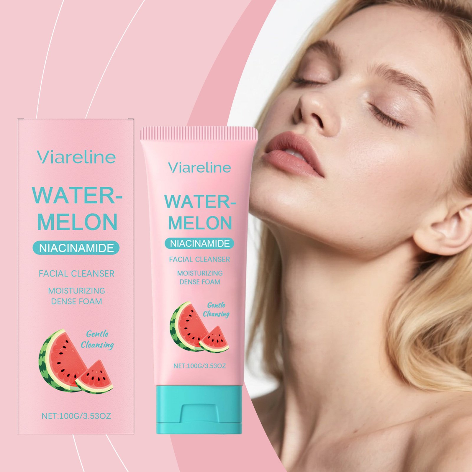 Watermelon Foam Facial Cleanser โ Acne & Skin Hydrating Face Wash (100ml)